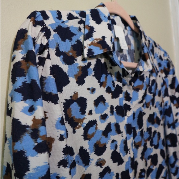 Leopard Print Shirt Dress - Picture 3 of 3